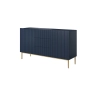 Komoda Nicole 150 cm z szufladami i półkami - granat / złote nóżki - Limitowana oferta